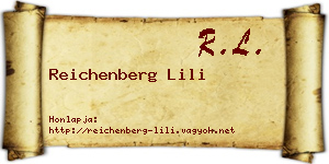 Reichenberg Lili névjegykártya